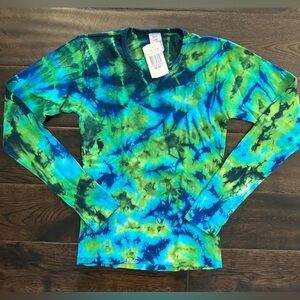 Y2K Electro dye ribbed top size small